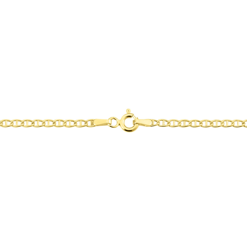 Collier Capucin Maille Marine Plate Or Jaune - Chaines Homme | Marc Orian