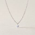 Collier Court Argent Blanc Constantin Oxyde De Zirconium - Colliers ras du cou Femme | Marc Orian