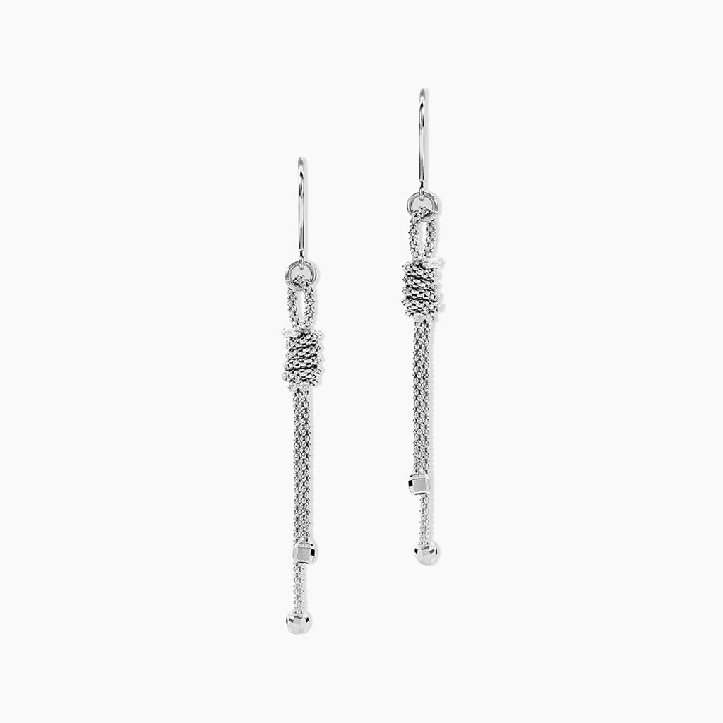 Boucles D'oreilles Pendantes Lassy Argent Blanc - Pendantes Femme | Marc Orian