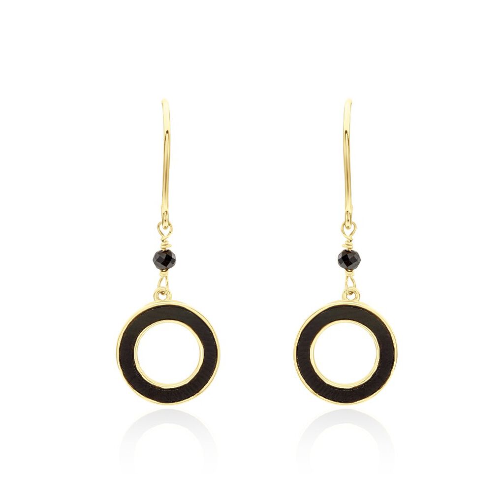 Boucles D'oreilles Pendantes L'incessante Or Jaune Onyx Spinelle - Pendantes Femme | Marc Orian