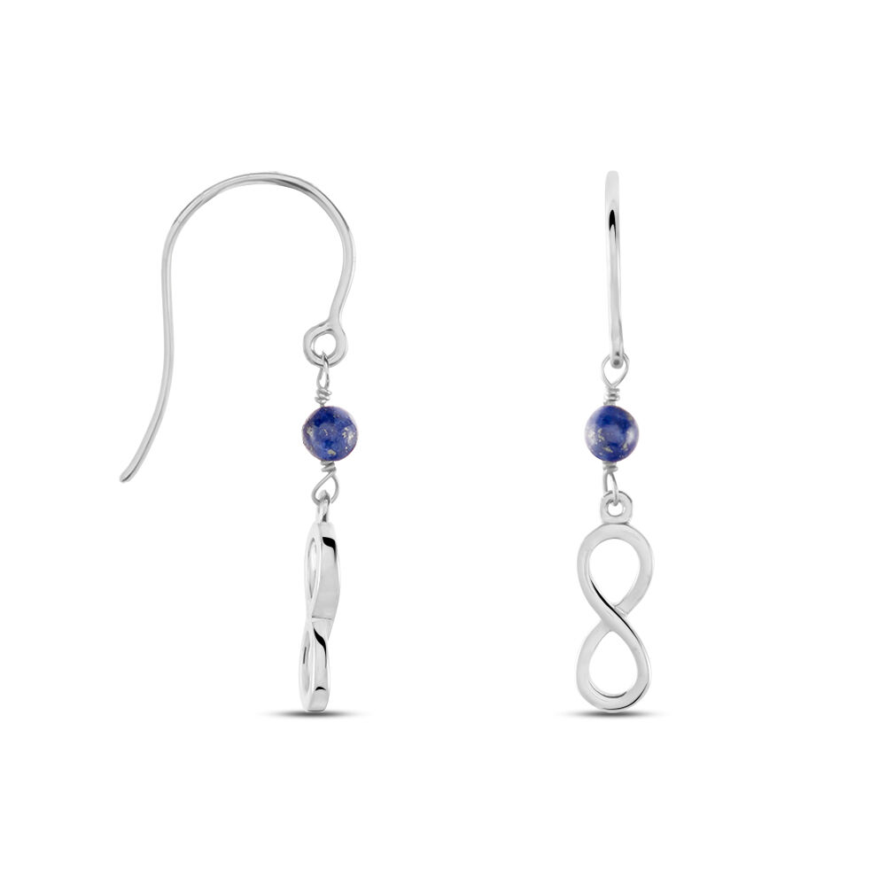 Boucles D'oreilles Pendantes Argent Mojdeh Lapis Lazuli - Pendantes Femme | Marc Orian