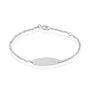 Bracelet Identité Ericka Maille Singapour Or Blanc