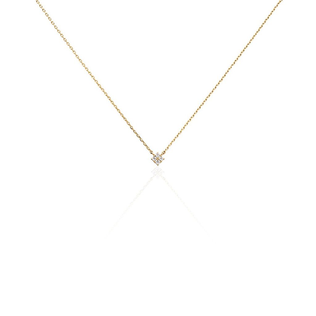 Collier éclat Perlé Plaqué Or Oxyde De Zirconium - Colliers avec pierres Femme | Marc Orian