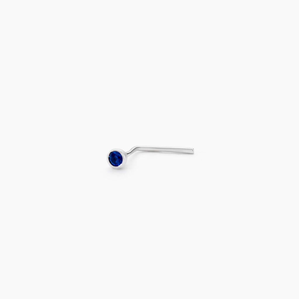 Piercing De Nez Fethi Serti Clos Or Blanc Oxyde De Zirconium - Piercing Nez Famille | Marc Orian