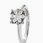Bague Solitaire Or Blanc Dream Diamants - Parures de mariage Femme | Marc Orian