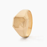 Chevali&egrave;re Gregg Carree Diamantee Soleil Or Jaune - Bijoux personnalis&eacute;s Homme | Marc Orian