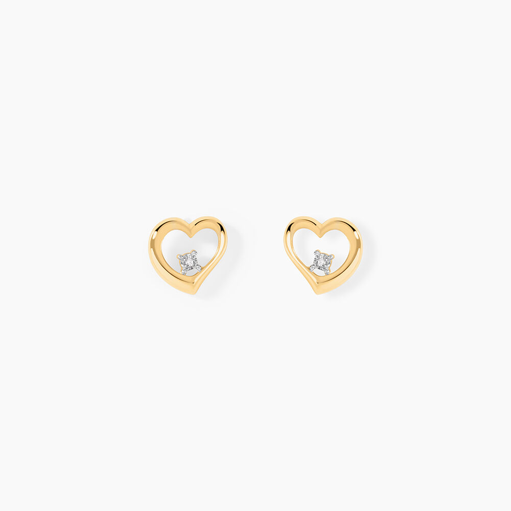 Boucles D'Oreilles Puces Erastus Or Jaune Diamant - Puces Femme | Marc Orian