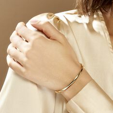 Bracelet Jonc Cynthia Fil Plat Lisse Or Jaune - Bracelets jonc Femme | Marc Orian