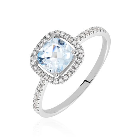 Bague Or Blanc Adrienne Topaze Oxydes De Zirconium - Bagues pierres fines Femme | Marc Orian
