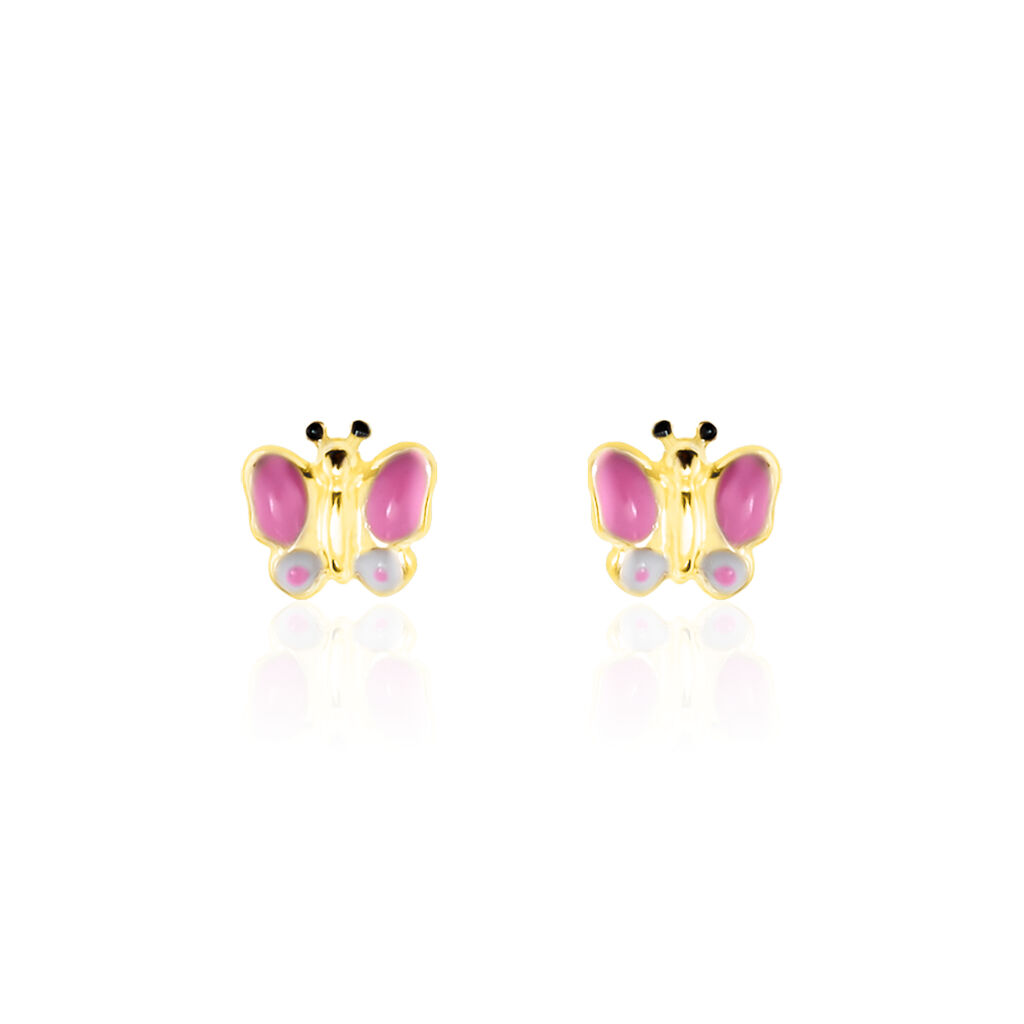 Boucles D'oreilles Puces Sienna Papillon Or Jaune - Puces Enfant | Marc Orian