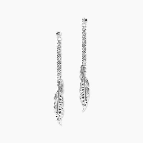Boucles D'oreilles Pendantes Argent Blanc Irene - Pendantes Femme | Marc Orian