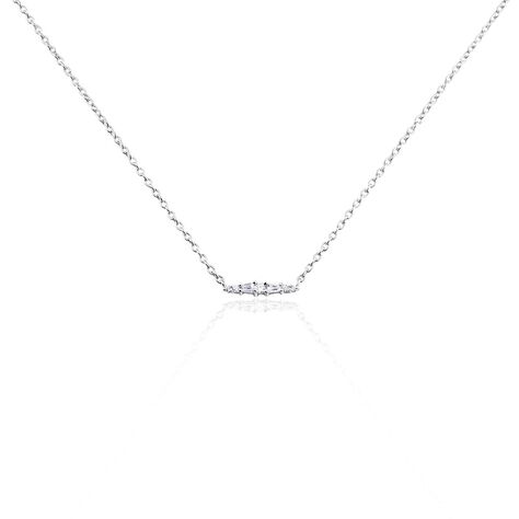 Collier Adriaan Argent Blanc Oxyde De Zirconium - Colliers avec pierres Femme | Marc Orian