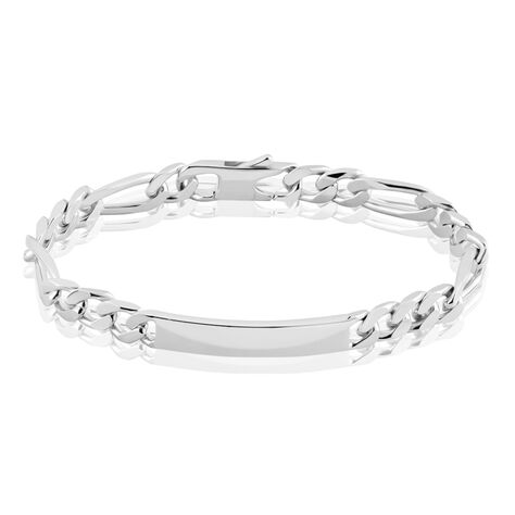 Bracelet Identité Vivian Argent Blanc - Gourmettes Homme | Marc Orian