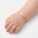 Bracelet Identit&eacute; Gaspardine Maille For&ccedil;at Or Jaune - Gourmettes Enfant | Marc Orian