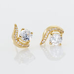 Boucles D'oreilles Puces Sevde Or Jaune Oxyde De Zirconium - Puces Femme | Marc Orian