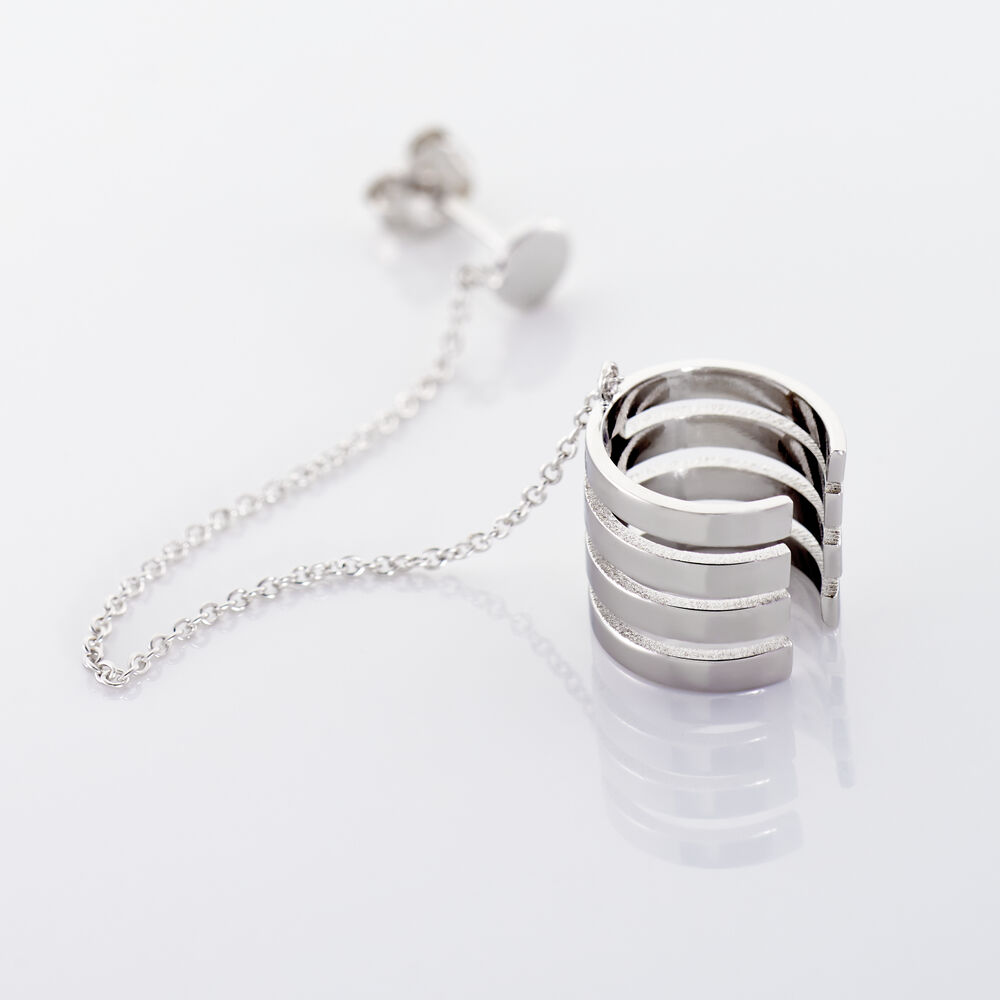 Bijou D'oreille Unitaire Trina Argent Blanc - Piercings d'oreilles Femme | Marc Orian