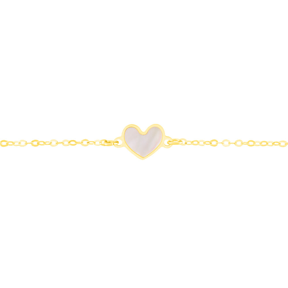 Bracelet Amaryllis Coeur Or Jaune Nacre - Bracelets chaînes Enfant | Marc Orian