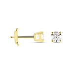 Boucles D'oreilles Puces Victoria Or Jaune Diamant - Puces Famille | Marc Orian