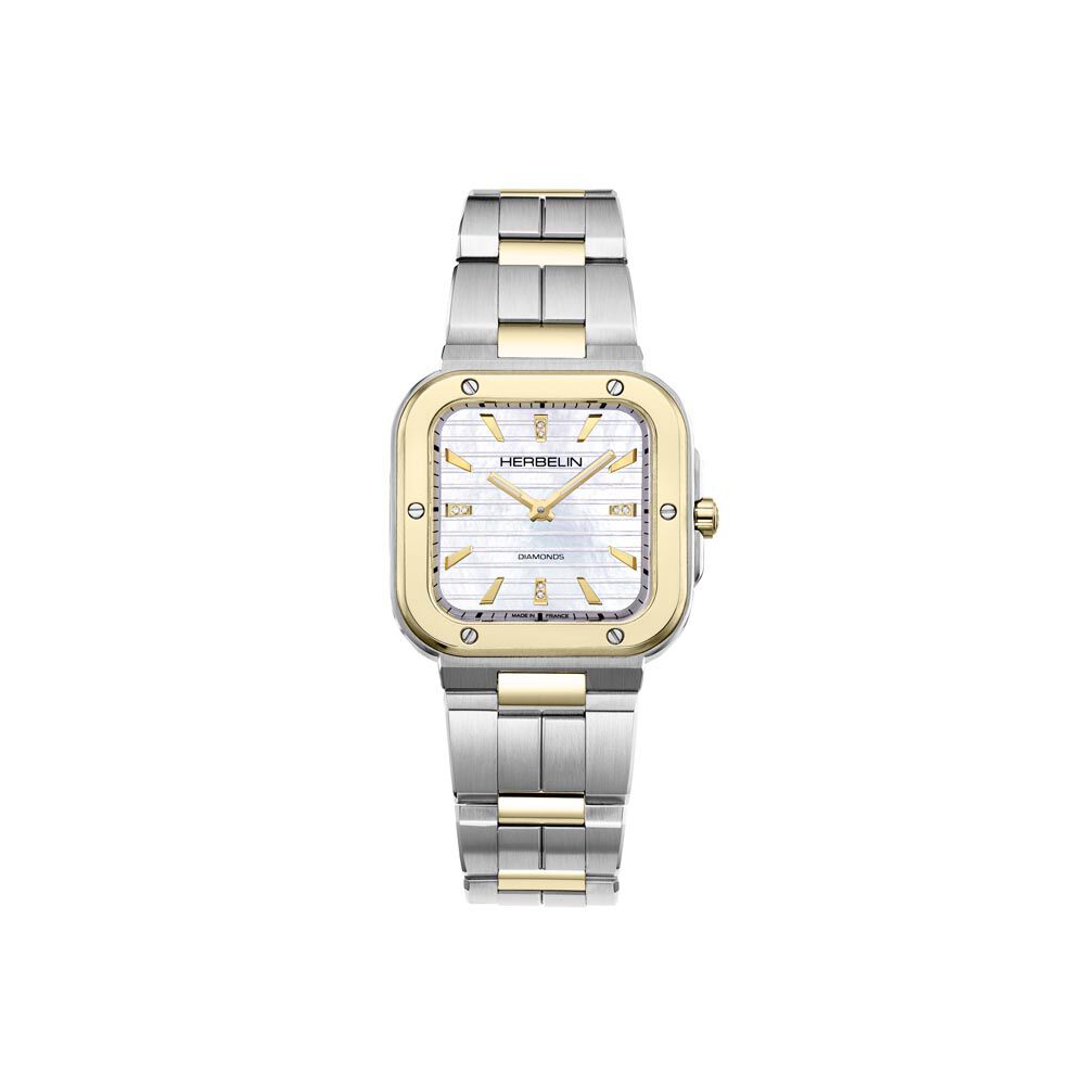 Montre Herbelin Cap Camarat Square Nacre Blanche - Montres &eacute;tanches Femme | Marc Orian