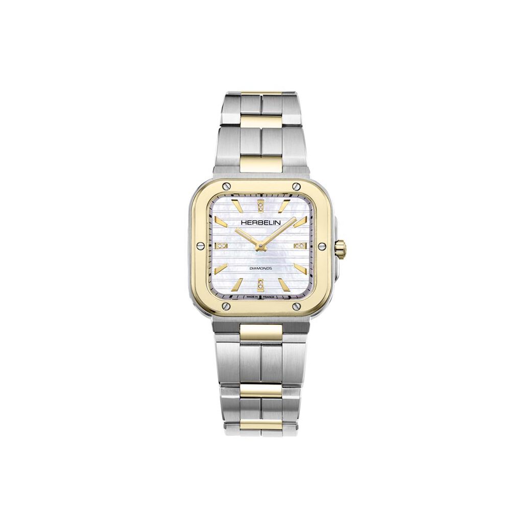 Montre Herbelin Cap Camarat Square Nacre Blanche - Montres &eacute;tanches Femme | Marc Orian
