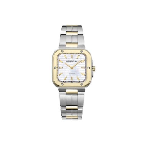 Montre Herbelin Cap Camarat Square Nacre Blanche - Montres &eacute;tanches Femme | Marc Orian