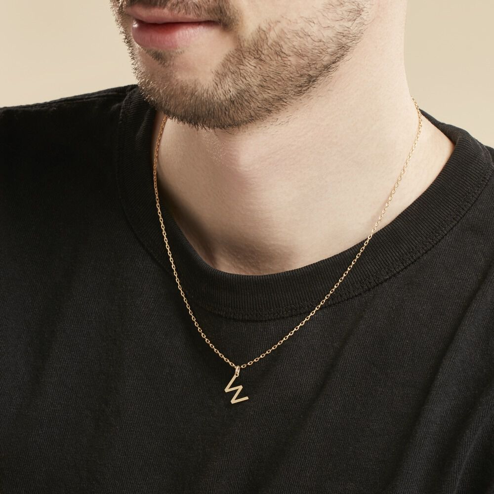 Pendentif Ionia Lettre Or Jaune - Pendentifs Famille | Marc Orian