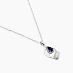 Collier Odila Or Blanc Saphir Diamant - Colliers avec pierres Femme | Marc Orian