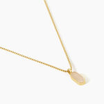 Collier Dannie Acier Jaune Nacre - Colliers avec pierres Femme | Marc Orian