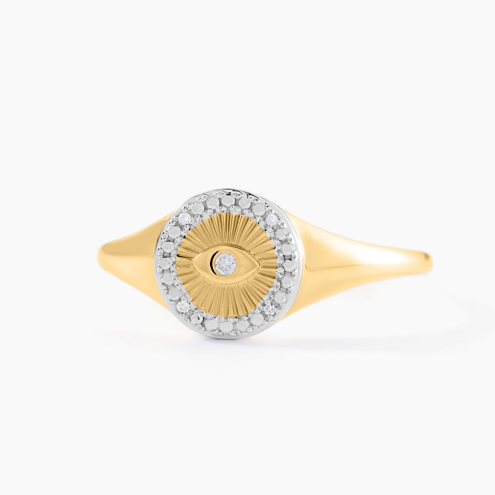Chevalière Arik Or Jaune Diamant - Chevalières Femme | Marc Orian