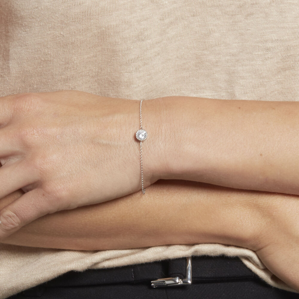 Bracelet Anaissa Argent Blanc Oxyde De Zirconium - Bracelets chaînes Femme | Marc Orian