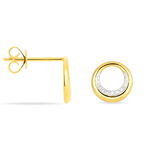 Boucles D'oreilles Puces Batoul Or Jaune Diamant - Puces Femme | Marc Orian