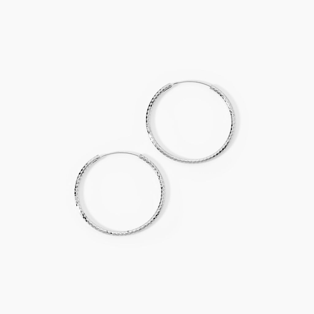 Cr&eacute;oles Argent Blanc Agathe - Cr&eacute;oles Femme | Marc Orian