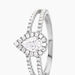 Bague Hildana Or Blanc Oxyde De Zirconium - Solitaires Femme | Marc Orian