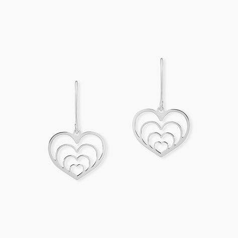 Boucles D'oreilles Pendantes Naleen Argent Blanc - Pendantes Femme | Marc Orian
