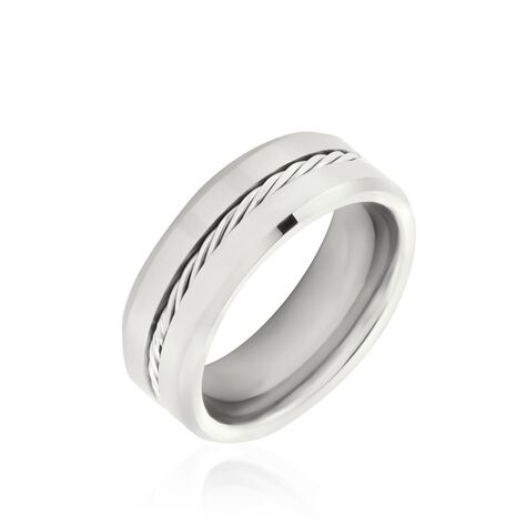 Bague Jourdan Iron Tungstene Blanc - Bagues grosses Homme | Marc Orian