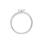 Bague Olly Or Blanc Oxyde De Zirconium - Solitaires Femme | Marc Orian
