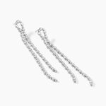 Boucles D'oreilles Pendantes Mayfair Argent Blanc Oxyde - Pendantes Femme | Marc Orian