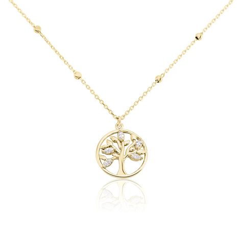 Collier Plaqu&eacute; Or Heribald Oxydes De Zirconium - Colliers avec pierres Femme | Marc Orian