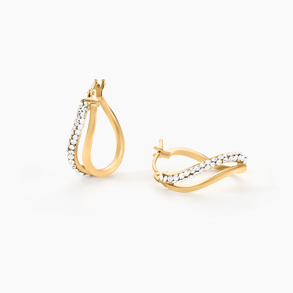 Créoles Hekate Or Jaune Strass - Créoles Femme | Marc Orian