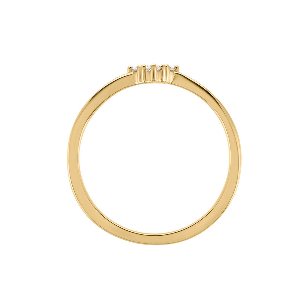 Bague éclat Perlé Plaqué Or Oxyde De Zirconium - Bagues avec pierre Femme | Marc Orian