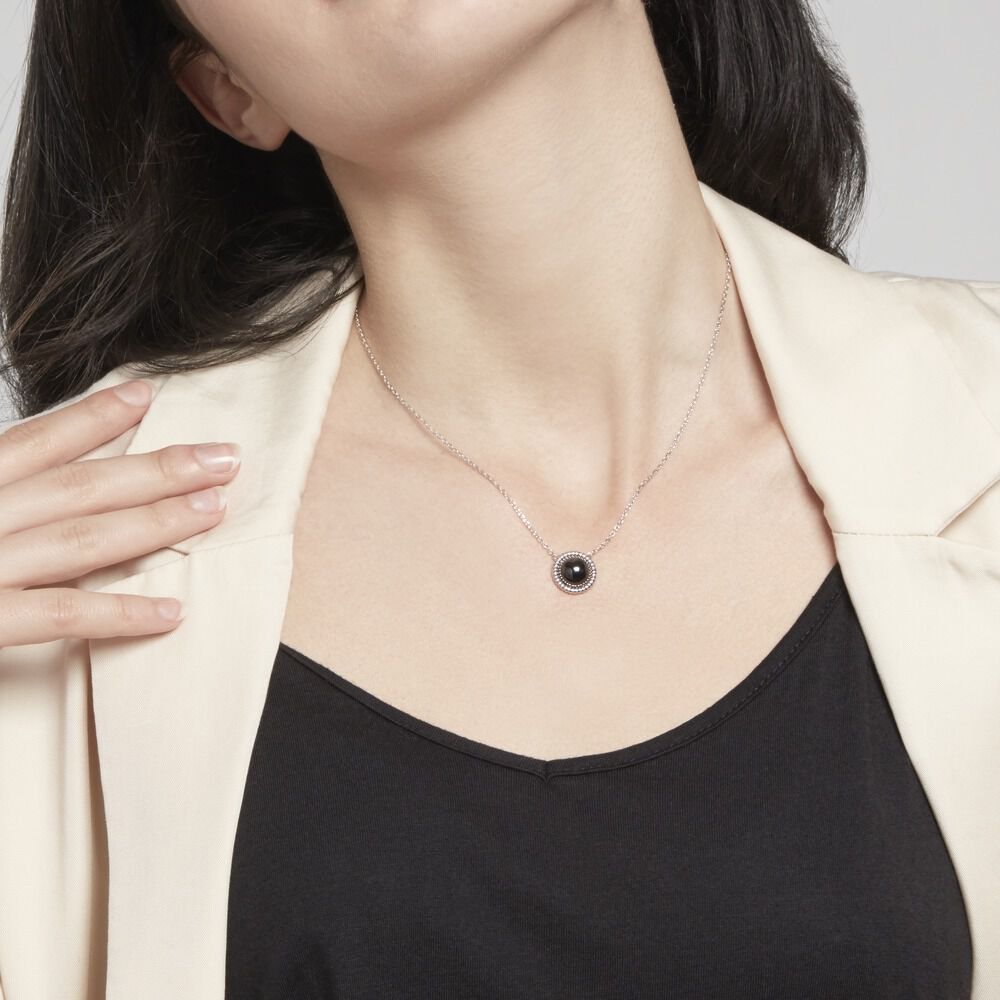 Collier Adelyne Argent Blanc Céramique - Colliers avec pierres Femme | Marc Orian