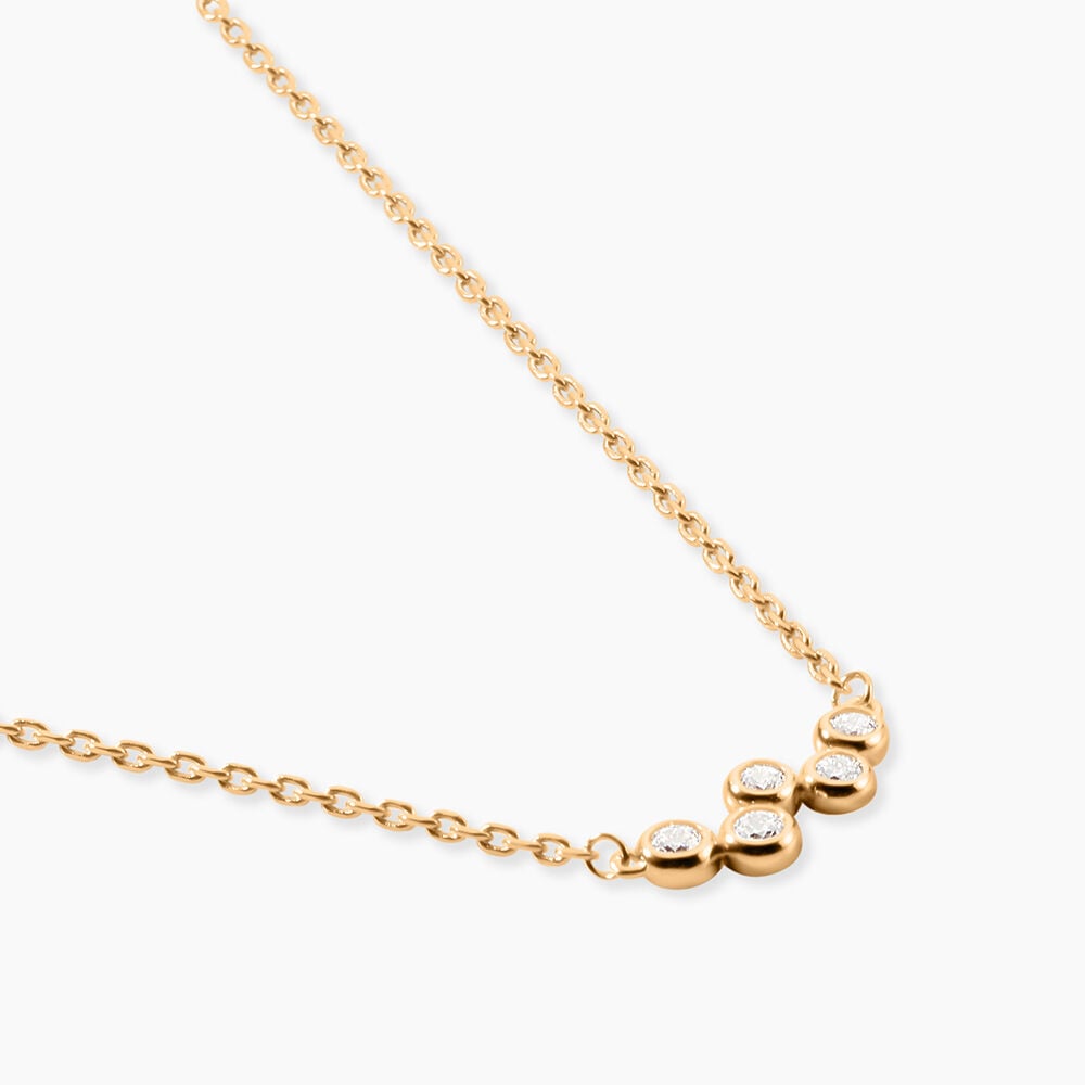 Collier Halo Plaqu&eacute; Or Jaune Oxyde De Zirconium - Colliers avec pierres Femme | Marc Orian