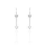 Boucles D'oreilles Pendantes Shaneze Argent Blanc - Pendantes Femme | Marc Orian