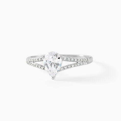 Bague Or Blanc Marinda Oxyde De Zirconium - Solitaires Femme | Marc Orian