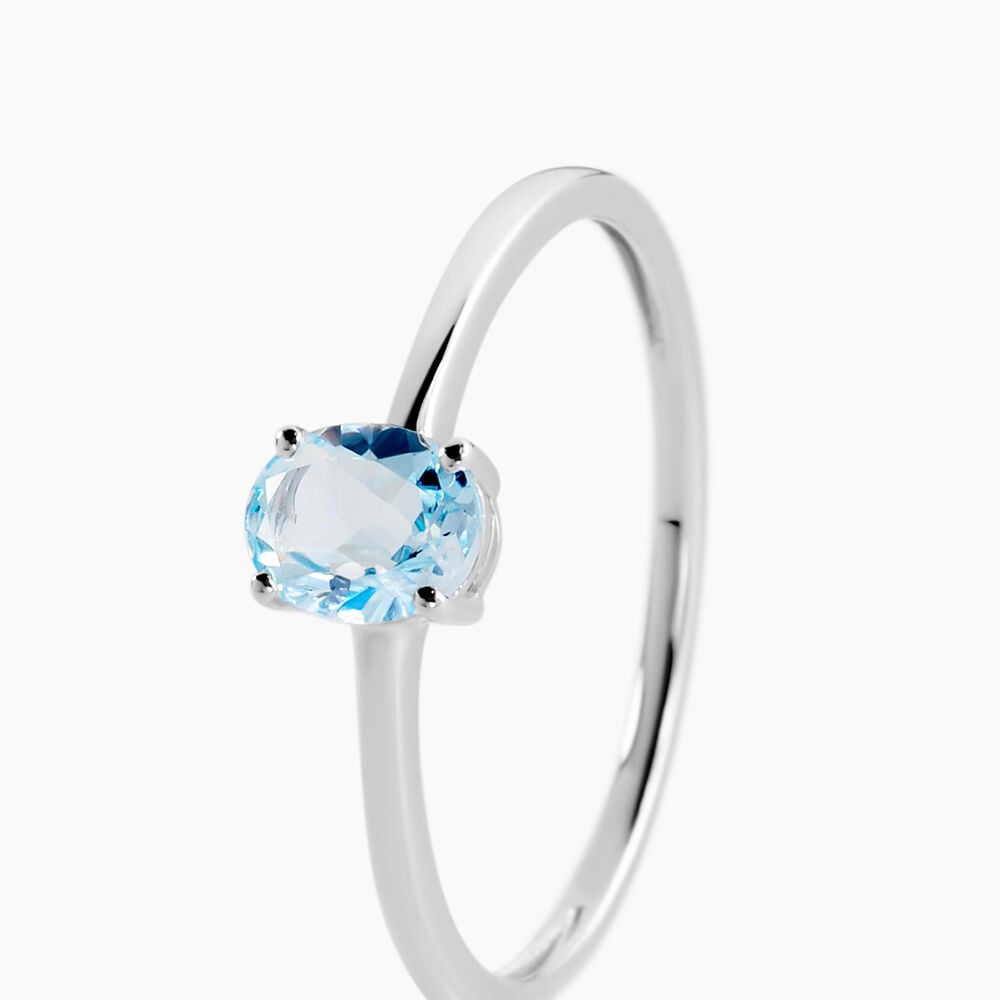 Bague Valentino Or Blanc Topaze - Bagues pierres fines Femme | Marc Orian