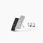 Boucles D'oreilles Puces Ouarida Argent Blanc Oxyde De Zirconium - Puces Femme | Marc Orian
