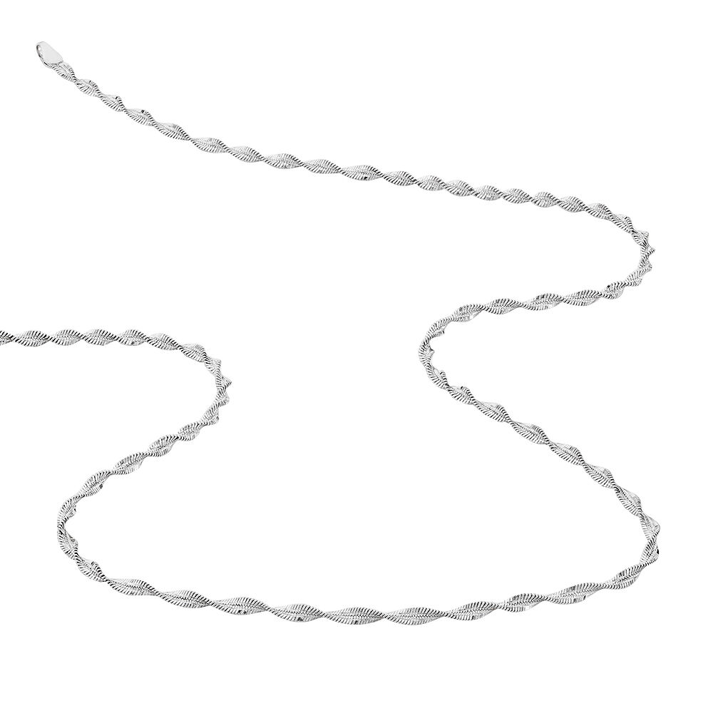 Collier Ciana Torsade Diamante Argent Blanc - Chaines Femme | Marc Orian