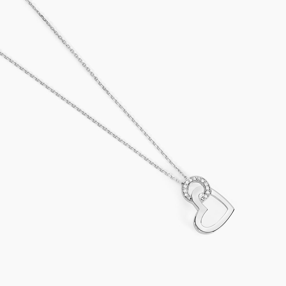 Collier Melesine Or Blanc Diamant - Colliers avec pierres Femme | Marc Orian