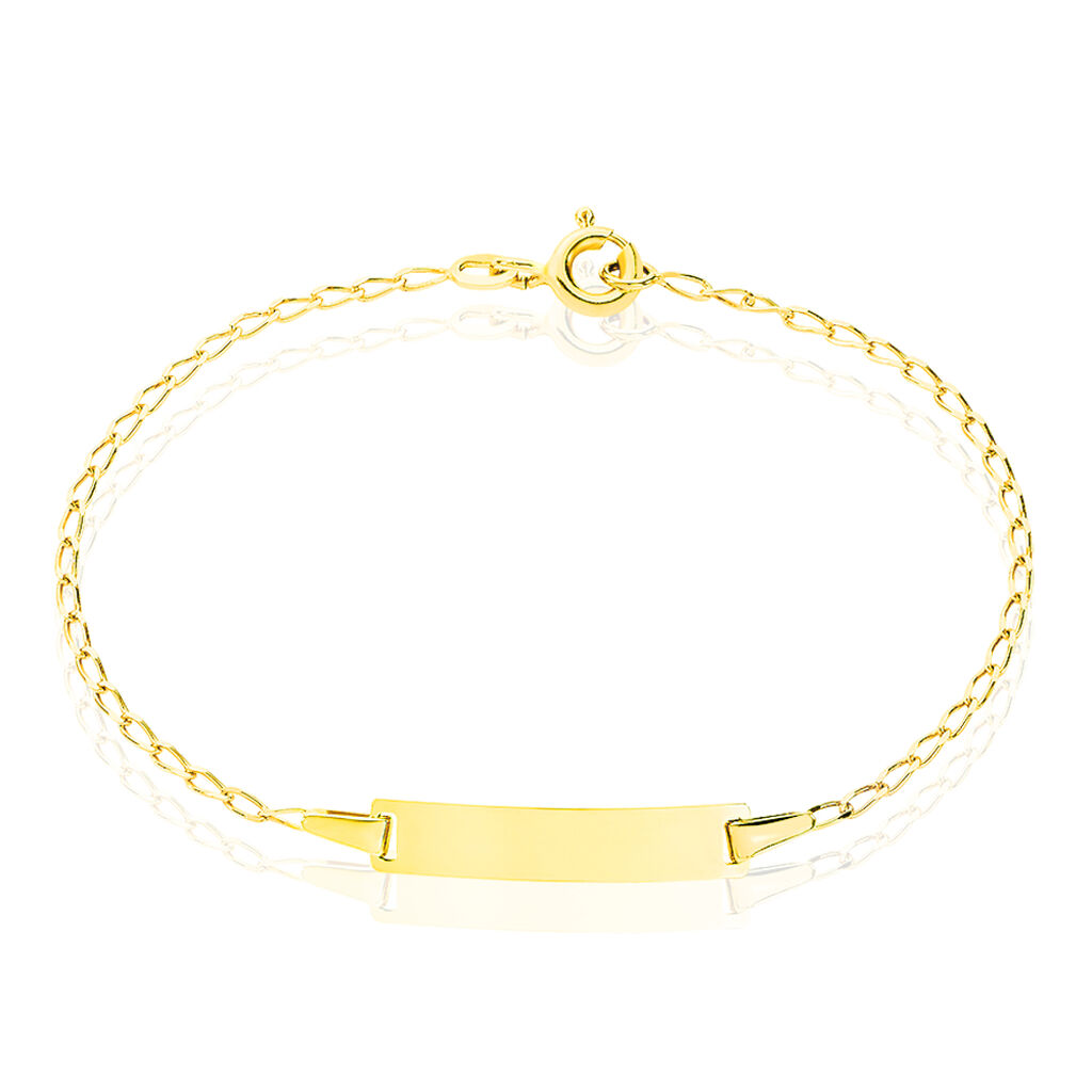 Bracelet Identité Estella Maille Cheval Or Jaune - Gourmettes Enfant | Marc Orian