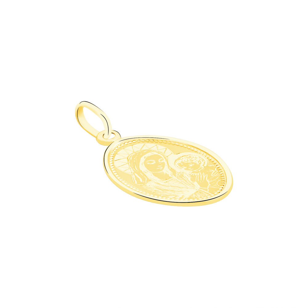 Pendentif Or Jaune Vierge A L'enfant - Bijoux personnalisés Famille | Marc Orian